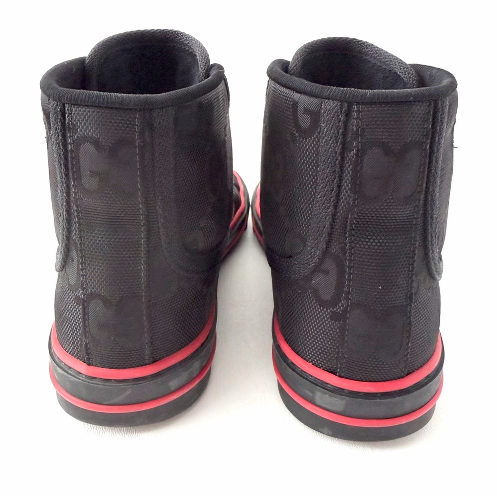 GUCCI | Tennis 1977 Off The Grid Black GG Eco Nylon Web High Top Sneakers EU 37 - Picture 6 of 13